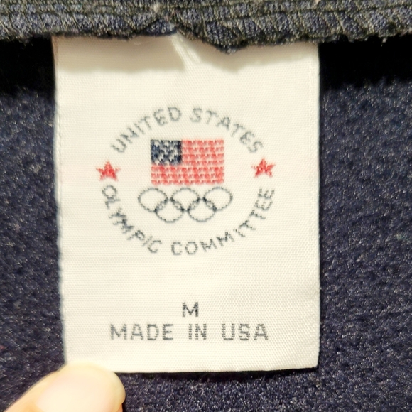 Vintage USA Olympics Unisex Embroidered Full Zipper Black Jacket Size Medium - Picture 9 of 9